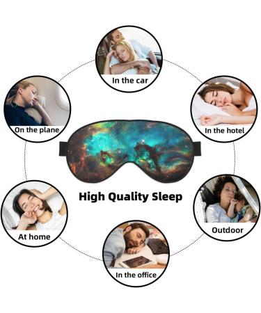 FoRes Universe Galaxy Space Print Eye Mask - Adjustable Light Blocking Sleep Mask for Adults | Unisex Smooth Design for Deep Rest - Buy Online on GoSupps.com