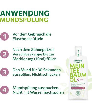 Alkmen Tea Tree Oil Mouthwash 2x 500ml | Antibacterial Vegan & Climate-Neutral | 6-Fold Protection for Strong Teeth & Healthy Gums - Buy Online on GoSupps.com