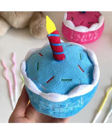 Minshuxi Dog Birthday Cake Toy - Plush Squeaky Bone & Interactive Pet Gift for Birthday Celebrations - Buy Online on GoSupps.com