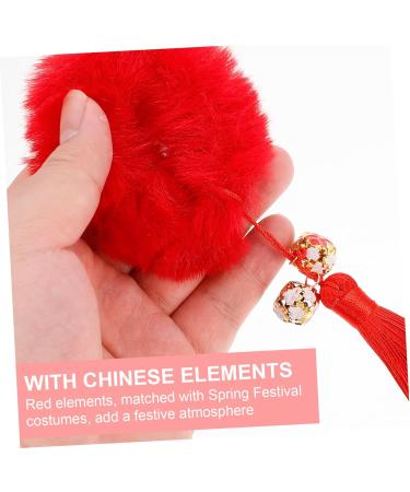 FOMIYES 2 Pairs New Year Headdress Ribbon Bands Wedding Xmas Hair Bobbles Ponytail Ties Bows Rubber Yoga Twist Hair Clip Holder Spring Festival Headdress Hairpin Polyester Tassel Child - Buy Online on GoSupps.com