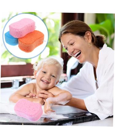 Buy Housoutil 3pcs Shower Bath Sponge Set - Thick Loofah Scrubber for Body | Natural Foam Bathing Pouf - Buy Online on GoSupps.com