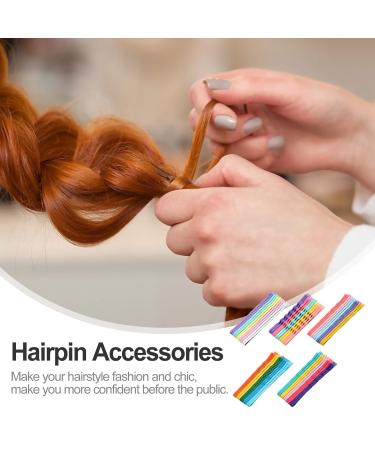 KALLORY 100pcs Colorful Metallic Bobby Hairpins - Macaroon Hair Clips for Women & Girls | Stylish Hair Accessories - Buy Online on GoSupps.com