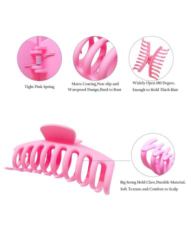 Puniae 12Pcs Big Hair Claw Clips - 4.3 Inch Large Banana Jaw Clips for Women and Girls - Non-slip Matte Hair Accessories with Strong Hold - Buy Online on GoSupps.com