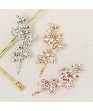 Rhinestone Hair Clips Glitter Hair Diamond Women's Hair Clips Glitter Hair Pins Rhinestone Hair Clips Crystal Hair Pin for Women Diamond Hair Clip Gold - Buy Online on GoSupps.com