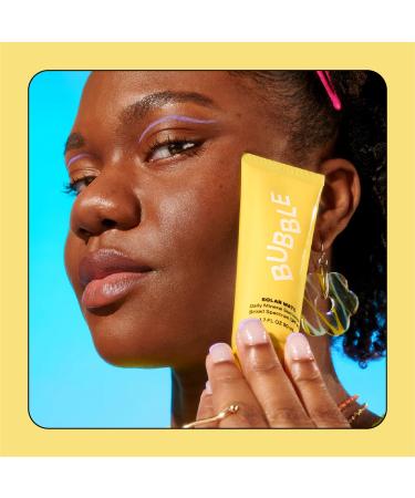 Bubble Skincare Solar Mate SPF 40 Mineral Sunscreen - Zinc Oxide Blue Light Protection Lightweight & No White Cast - 50ml - Buy Online on GoSupps.com