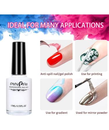 Liquid Latex Nails Peel Off Liquid Latex For Nail Art Skin Barrier Protector for Gel Polish Fast Drying Odorless Cuticle Base Coat Nail Polish Guard Liquid Tape Protector-15ML (White) - Buy Online on GoSupps.com