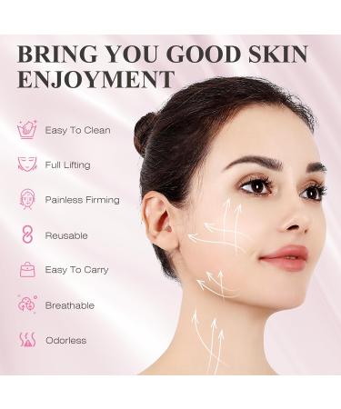 Adjustable Chin Strap for Sleeping - Jawline Shaper & Face Slimming V Line Mask | Pink - M - Buy Online on GoSupps.com