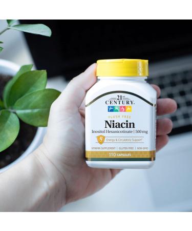 Niacin Flush Free 500mg - 110 Capsules | High-Quality Supplement for Heart Health - Buy Online on GoSupps.com
