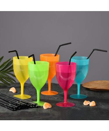ALINK 500-Pack Black Flexible Drinking Straws - 7.75 Plastic Bendy Straws (Disposable) | Pack of 500 - Buy Online on GoSupps.com