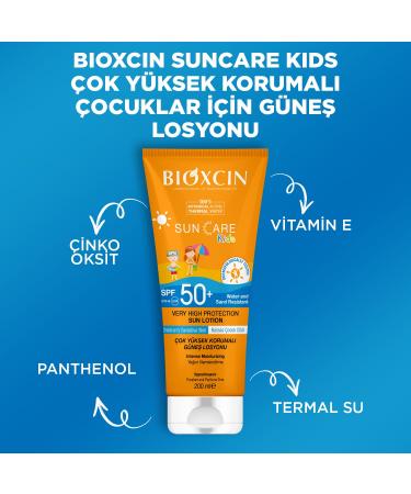 BIOXCIN Sun Care Very High Protection Children's Sunscreen 100% Botanical Active 50 SPF 200 ml - Buy Online on GoSupps.com