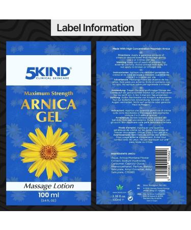 5kind Gel Arnica Extra Fort 100 ml Gel l Arnica Action Rapide Gel Revitalisant l Extrait d Arnica Montana Gel 100ml - Buy Online on GoSupps.com