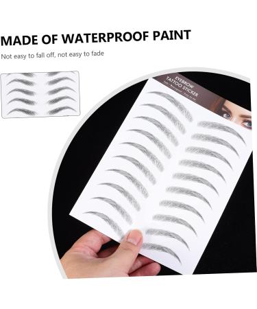 Ipetboom 24 Sheets Waterproof Eyebrow Stickers Men Black Hair-like Eyebrows Stickers Man Water Proof Template 21x15cmx2pcs Blackx2pcs - Buy Online on GoSupps.com