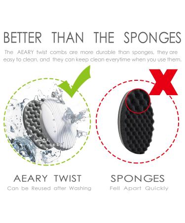 AEARY Silicone Magic Curling Hair Brush for Twist Wave Curls - Afro Silicone Comb for Men and Women - Grey Wave Brushes - 1 Pcs - Buy Online on GoSupps.com