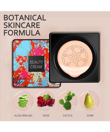 Mushroom Head Air Cushion CC Cream BB Cream Moisturizing Concealer Full Coverage Oil Control Long-Lasting Waterproof BB Cream Liquid Foundation Lightweight Flawless Brightening Makeup (Ivory) 20 g (Pack of 1) Ivory - Buy Online on GoSupps.com