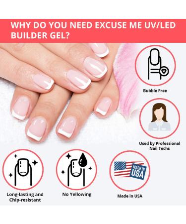 Soak Off LED/UV Builder Gel Crystal Clear 0.5oz - Nail Extension & Repair Strengthener (1 Piece) - Buy Online on GoSupps.com