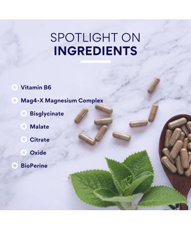Research Verified Magnesium Complex - Brain Muscle and Nerve Support - Magnesium Bisglycinate Malate Citrate and Oxide - Bioperine - Vegan - 60 Capsules - Pack of 1 60 Count (Pack of 1) - Buy Online on GoSupps.com