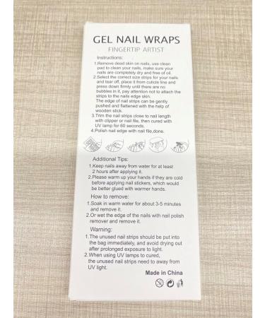 EBANKU Waterproof Cured Gel Nail Strips - Long Lasting Real Nail Polish Wraps with Cuticle Stick and Nail File - UV/LED Lamp Required - Buy Online on GoSupps.com