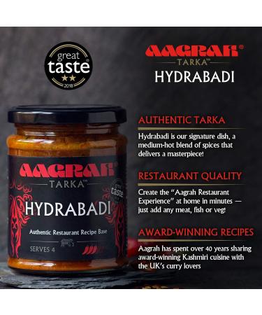  Aagrah Aagrah Tarka - Indian Curry Sauces - Mixed Selection - Karahi Achari Hydrabadi Balti Tikka Masala Handi - Authentic Restaurant Recipes - 6 x 270g - Each Jar Serves 3-4 - Buy Online on GoSupps.com