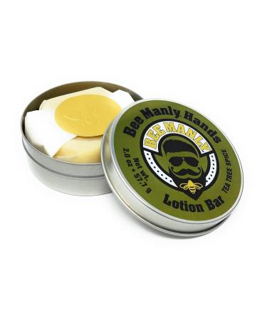 Buy Honey House Naturals Bee Manly Hands Bee Bar All Natural Ultra Moisturizing Lotion Bar with Tea Tree Spice Essential Oils Made in USA - Buy Online on GoSupps.com