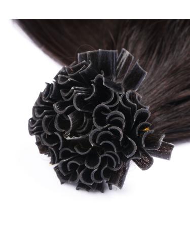 Premium #1B Black Brown 60cm Keratin Bond Hair Extensions - 50 Strands U-Tip 100% Remy Real Hair | Novon Hair Extensions - Buy Online on GoSupps.com