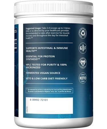 MRM Nutrition L-Glutamine | 5000mg | Recovery | Amino Acid | Muscle Support | Immune + Gut Health | Fermented | 65 Servings 11.46 Ounce (Pack of 1) - Buy Online on GoSupps.com