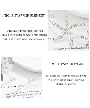 Bridal Hair Accessories - Starfish Headband for Beach Wedding (Silver) - Buy Online on GoSupps.com