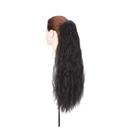 60cm Natural Black Claw Clip Ponytail Braid Extension - Wavy Hairpiece for Instant Style - Buy Online on GoSupps.com
