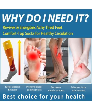 Compression Socks 20-30mmHg for Women & Men 6 Pairs Large-X-Large, Ideal for Running, Nursing & Sports | A03-Assorted - Buy Online on GoSupps.com