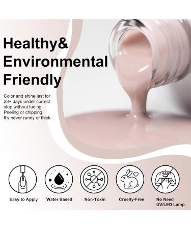 Nude Nail Polish French Nail Varnish Quick Dry & Long Lasting Nail Gel Non-Toxic Water Based Neutral Gel Nail Polish - No Need UV Nail Paint for DIY Nail Art Manicure at Home 11.5ML(Nude) - Buy Online on GoSupps.com