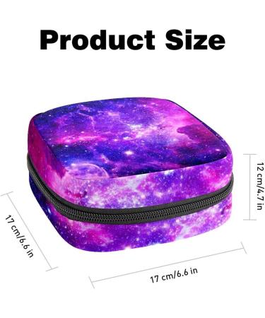 Galaxy Starry Sky Menstruation Pad Bag with Zipper - Stylish Tampon & Napkin Storage for Women & Girls - Buy Online on GoSupps.com