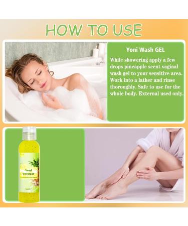 Natural Yoni Wash - pH Balanced Feminine Wash for Women | Moisturizing Intimate Care | Pineapple Scent Body Wash 5.07fl oz - International Shipping - Buy Online on GoSupps.com