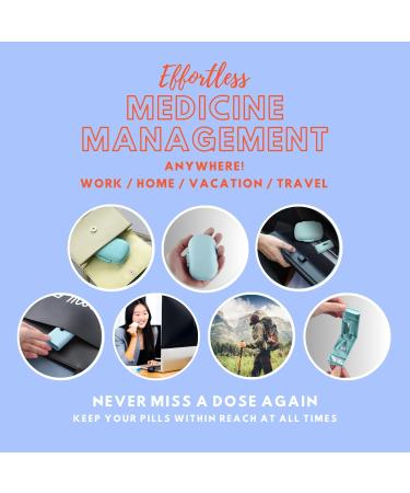 Moisture Proof Pocket Pharmacy | Travel Medicine Organizer Pill Pockets & Cutter for Pills & Vitamins (Blue - Buy Online on GoSupps.com