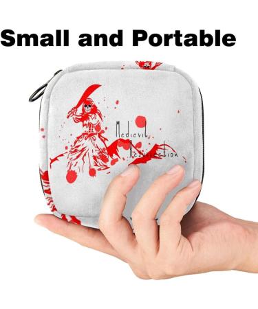 Menstruation Pad Bag with Zipper | Gothic Women's Napkin & Tampon Bag | Stylish Collective Bags for Girls - Buy Online on GoSupps.com