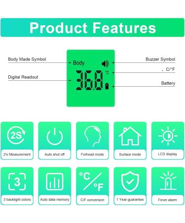 Virolizer Infrared Digital Non Contact Thermometer - High Precision - Buy Online on GoSupps.com
