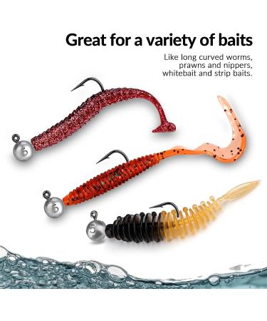THKFISH Ball Jig Heads 1/2oz 3/8oz 1/4oz 1/6oz - 10pcs - Lead Head Fishing Jigs for Crappie, Walleye, Bass, Trout - Saltwater Freshwater Swimbait Jig Heads - Buy Online on GoSupps.com