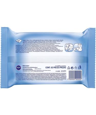 Nivea Baby Soft & Cream Wet Wipes - 63 Extra-Soft Cloths for Gentle Cleaning of Sensitive Baby Skin - Nourishing Moist Towels - International Shipping Available - Buy Online on GoSupps.com