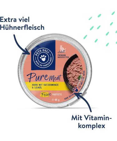 Pure Meat Wet Cat Food with Chicken & Catnip | 12 x 85g Pack - High-Quality International Shipping - Buy Online on GoSupps.com