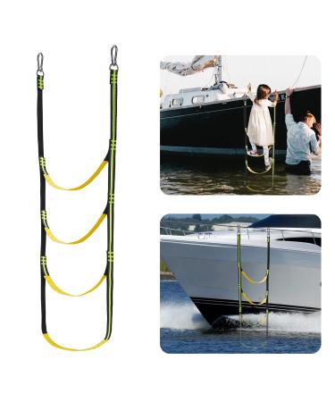 VENMATE 4 Step Boat Rope Ladder,Portable Boarding Ladder,Fishing Rope Ladder for Inflatable Boat, Kayak, Motorboat, Canoeing 4 STEPS