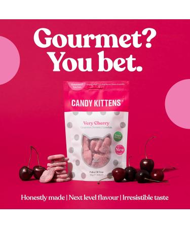 Candy Kittens Very Cherry Vegan Gourmet Candy - Palm Oil Free Gummies Made with Fruit Juice and Natural Flavors 125g - Buy Online on GoSupps.com