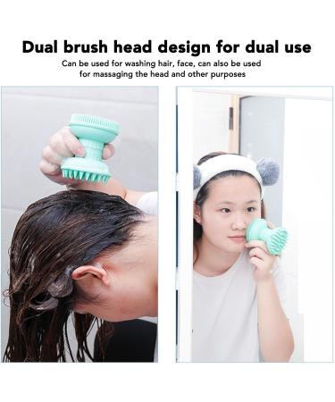 Facial Cleansing Brush - Dual Head Silicone Exfoliator & Scalp Scrubber for Deep Cleansing | Ergonomic Design for Men & Women - Buy Online on GoSupps.com
