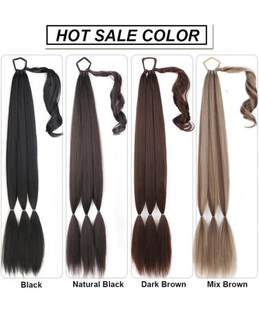 Ponytail Extension Tie Fake Hair Extensions Long Synthetic Braided Ponytail Hair Extension for Women Hairpiece Pony Tail with Hair Ponytail Hair Extension(Color:Pink) - Buy Online on GoSupps.com