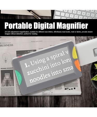 Portable Video Magnifier 2X To 32X Zoom 4.3Inch with Foldable Handle Digital Reading Magnifier 26 Color Modes Electronic Video Magnifier for Reading Books Style 4 - Buy Online on GoSupps.com