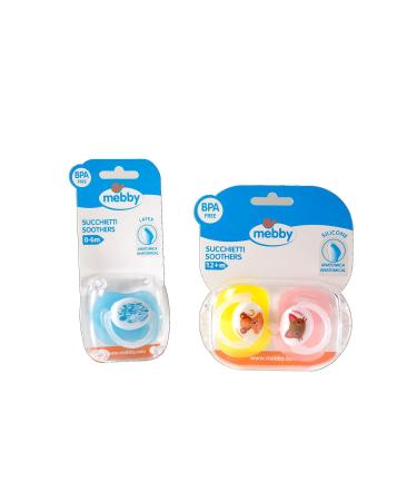 Mebby 92530 Anatomical Silicone Pacifier for Girls 12+ Months - Abstract Motif | International Shipping Available - Buy Online on GoSupps.com