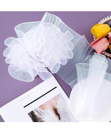 OIIKI 5 Yards Ruffled Lace Trim - Pleated Organza Chiffon Tulle Ruffle Border for Sewing & Crafting - White - Buy Online on GoSupps.com
