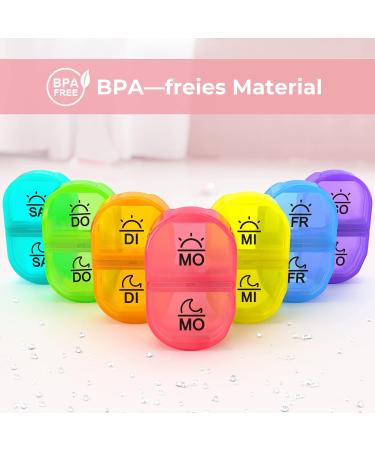 Auvon 7-Day Pill Organizer with PU Leather Bag - Waterproof Portable & Privacy-Protection - Multi-Functional Storage Solution - Buy Online on GoSupps.com