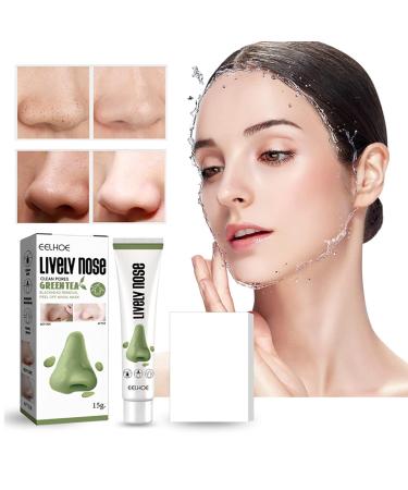 Green Tea Blackhead Remover & Charcoal Peel Off Mask | Deep Cleaning Pore Cream for All Skin Types | Oil Control & Purifying Skin Care - Buy Online on GoSupps.com