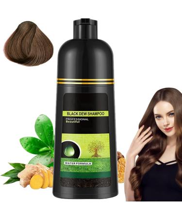 Black Hair Dye Shampoo Natural Hair Color 500ml Herbal Ingredients Non-Irritating Odorless White Hair Dye White Foam Cream Non-Stick Scalp Dye Shampoo for Women Men brown - Buy Online on GoSupps.com