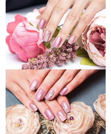 TOROKOM Semi Cured Gel Nail Strips - 20PCS Self-Adhesive Full Nail Wraps in Purple Aura | DIY Manicure Kit with Nail File & Wooden Stick - Buy Online on GoSupps.com
