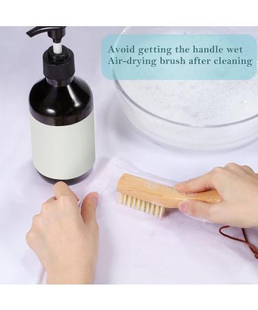 Natural Soft Boar Bristle Laundry Stain Brush - Gentle Fabric Scrubber for Delicates - Knits, Cotton, Linens - No Damage - Buy Online on GoSupps.com