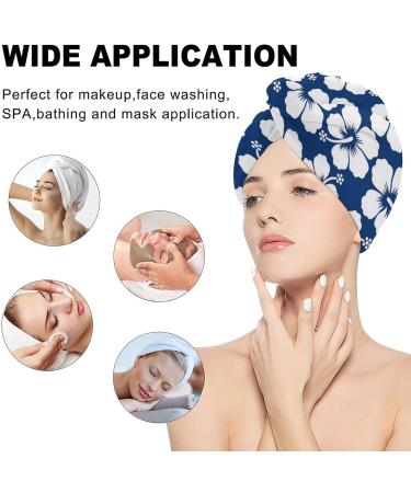 Buy Blue Hibiscus Microfiber Hair Towel Wrap - Super Absorbent 10x26 Inch Hair Turban for Women - Buy Online on GoSupps.com
